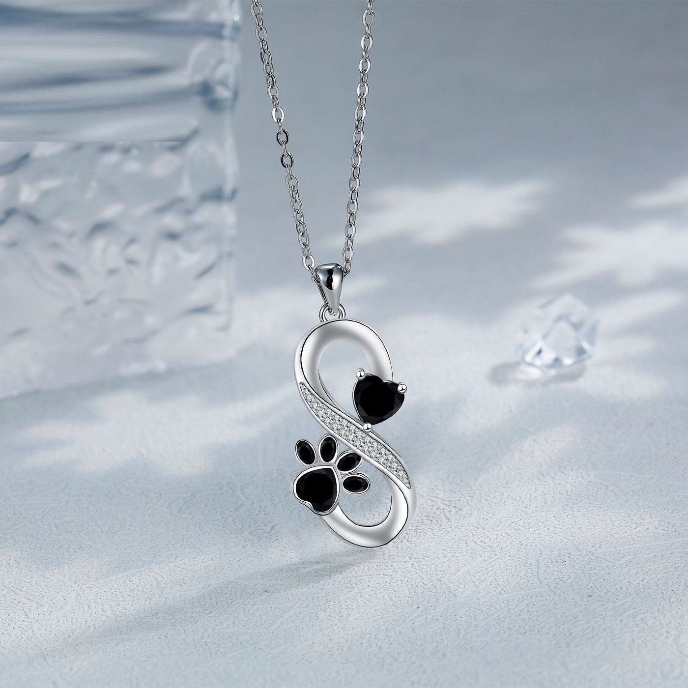 Unendliche Liebe Herz & Pfote Kette