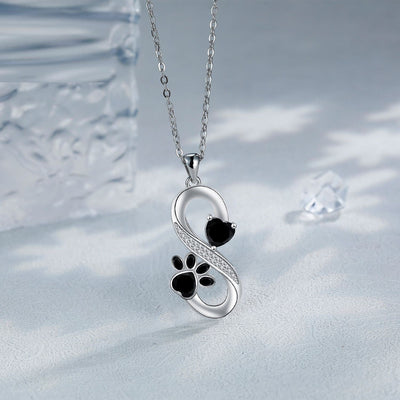 Unendliche Liebe Herz & Pfote Kette