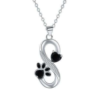 Unendliche Liebe Herz & Pfote Kette