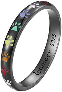 Pfotenabdruck Ring aus S925 Sterling Silber