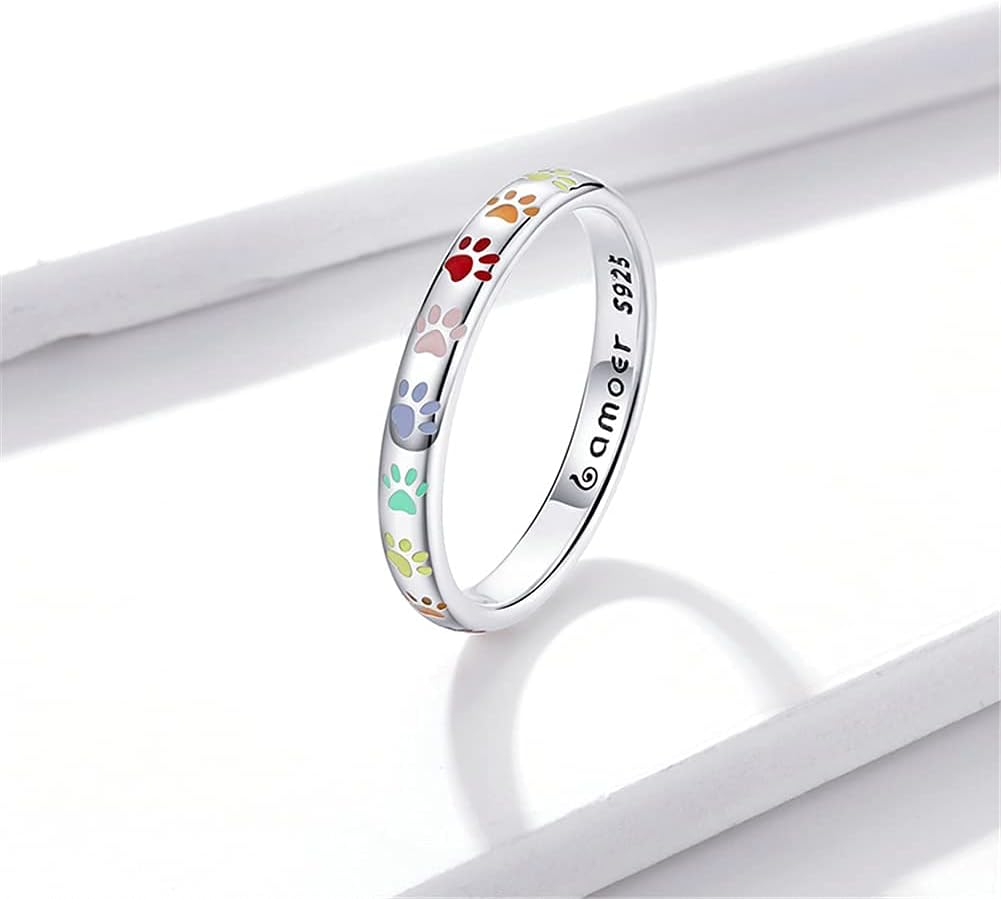 Pfotenabdruck Ring aus S925 Sterling Silber