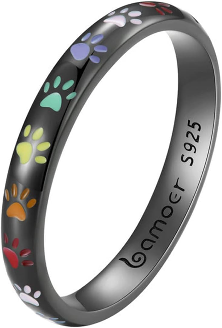 Pfotenabdruck Ring aus S925 Sterling Silber