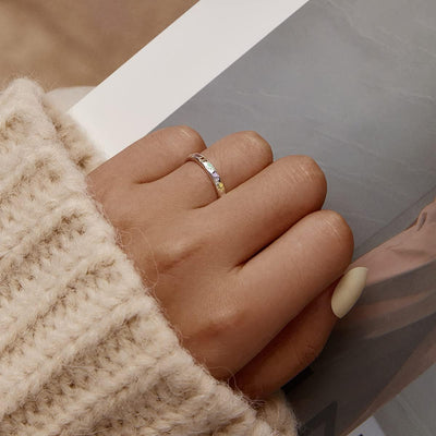 Pfotenabdruck Ring aus S925 Sterling Silber