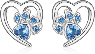 Ohrringe mit Pfoten & Herz – Tierliebhaber Schmuck