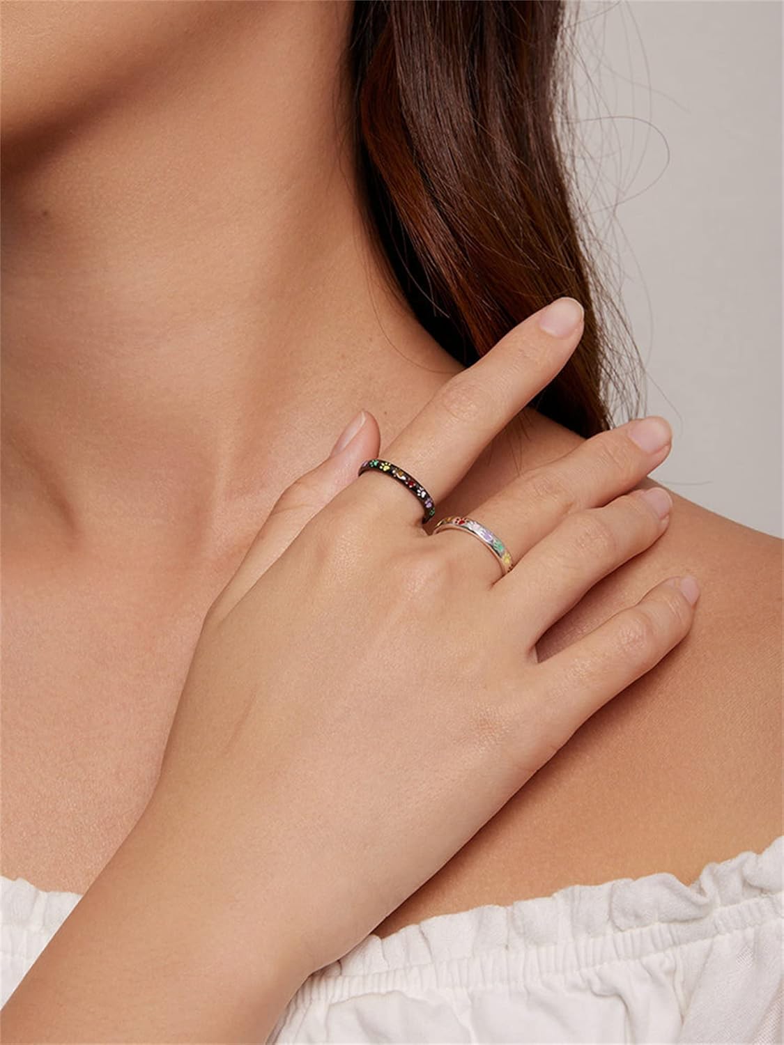 Pfotenabdruck Ring aus S925 Sterling Silber