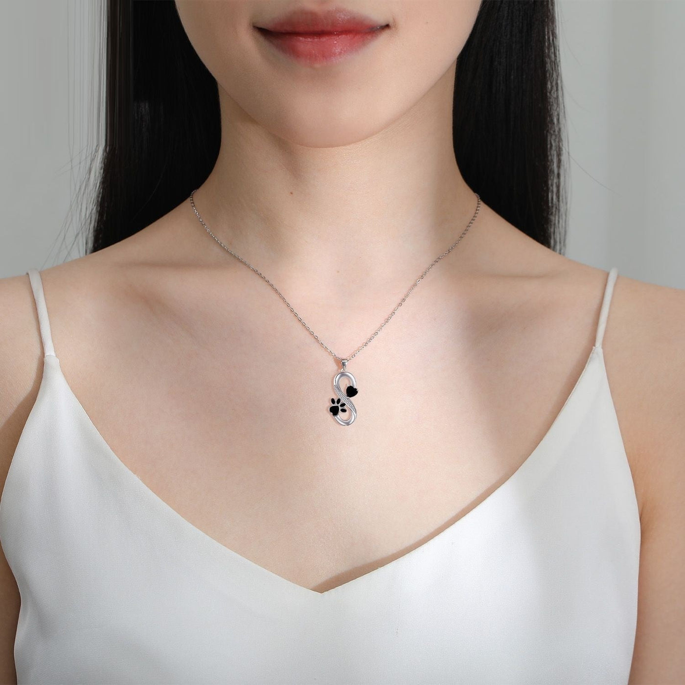 Unendliche Liebe Herz & Pfote Kette