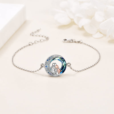 Verstellbares Glücks-Armband aus 925er Silber mit Hundemotiv