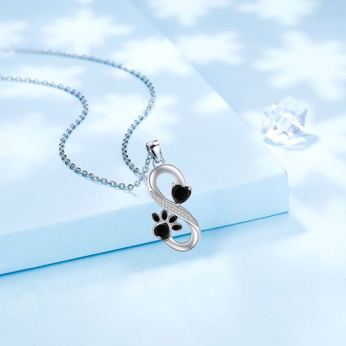 Unendliche Liebe Herz & Pfote Kette