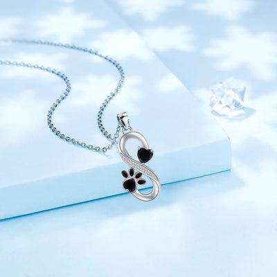 Unendliche Liebe Herz & Pfote Kette