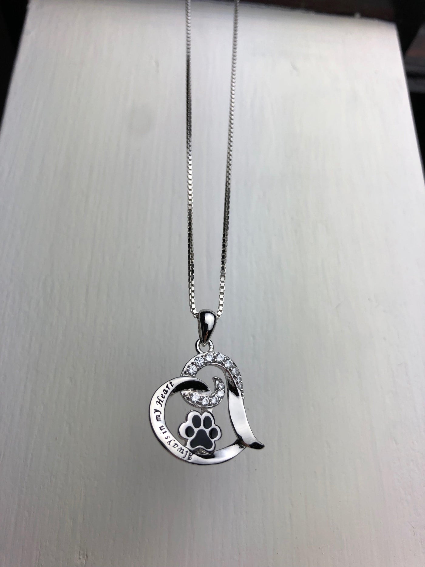Elegante Hunde Erinnerungs Halskette Edelstahl