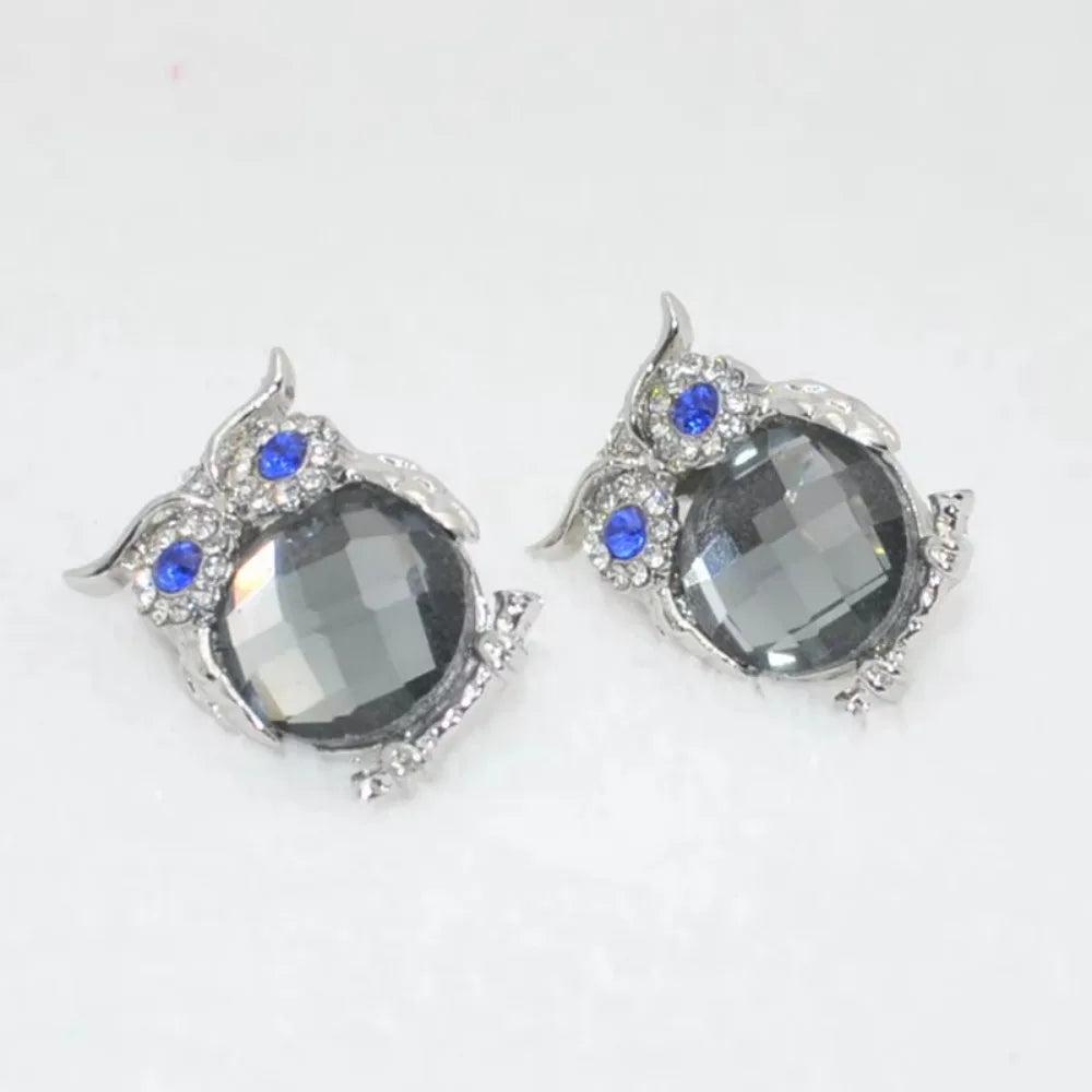 FSUNION Women's Rhinestones Crystal Owl Necklace Pendant Sweater Chains Jewelry Clothing Accessories Gifts 2025