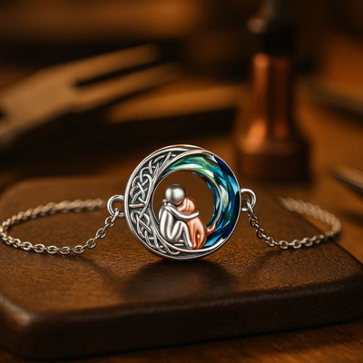Verstellbares Glücks-Armband aus 925er Silber mit Hundemotiv