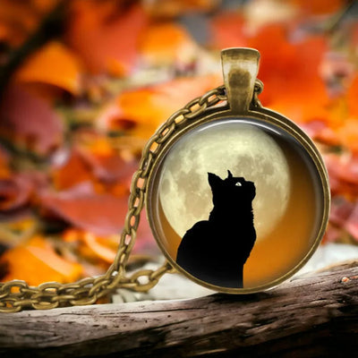 Round Bird Cat Dragonfly Fox Cabochon Glass Pendant Necklace For Women Girls Forest Animal Jewelry