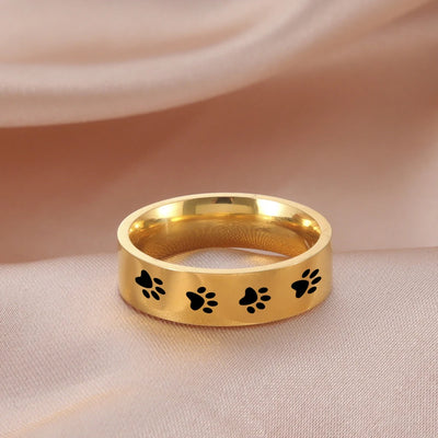 Pfotenring aus Edelstahl – Symbolischer Schmuck für Tierfreunde