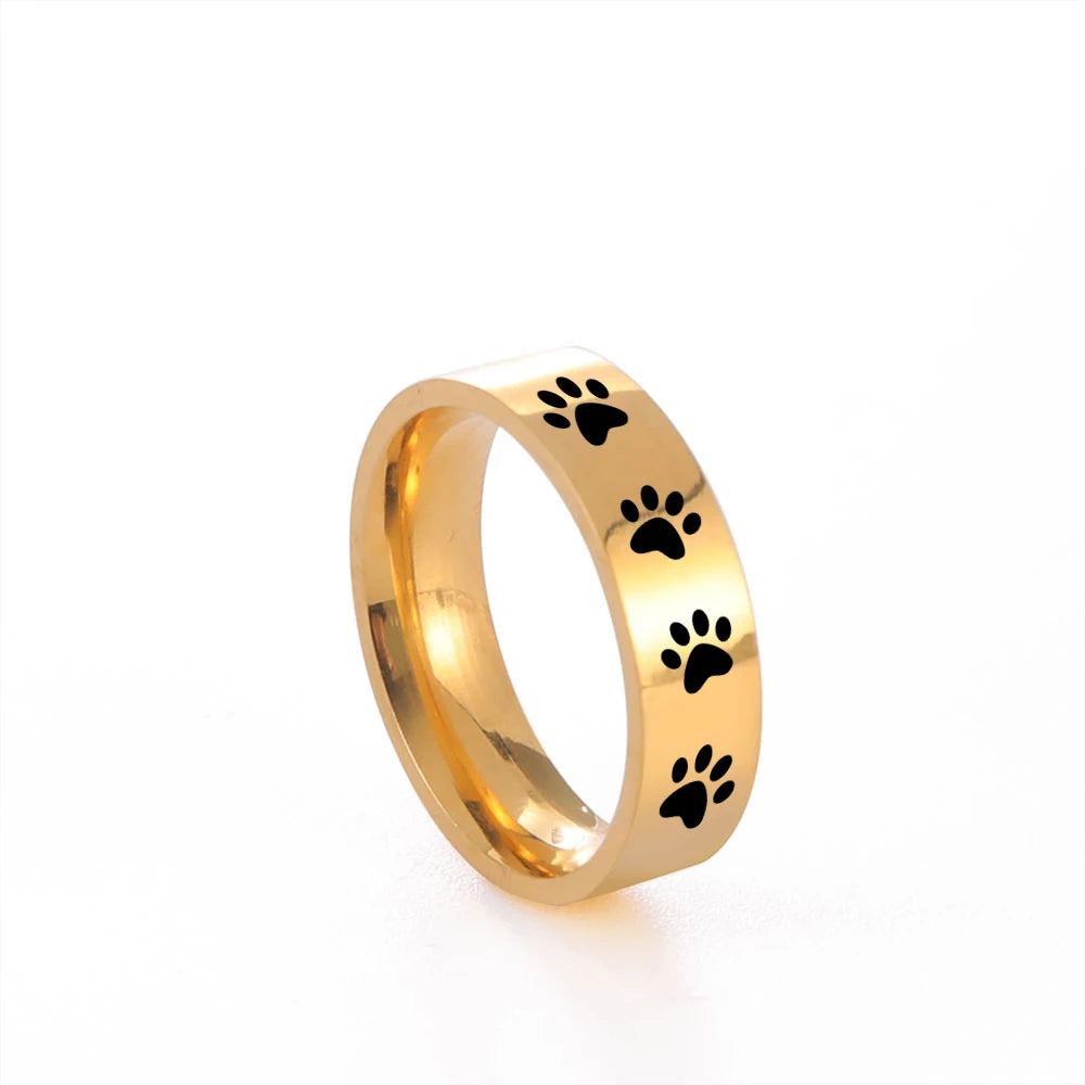Pfotenring aus Edelstahl – Symbolischer Schmuck für Tierfreunde