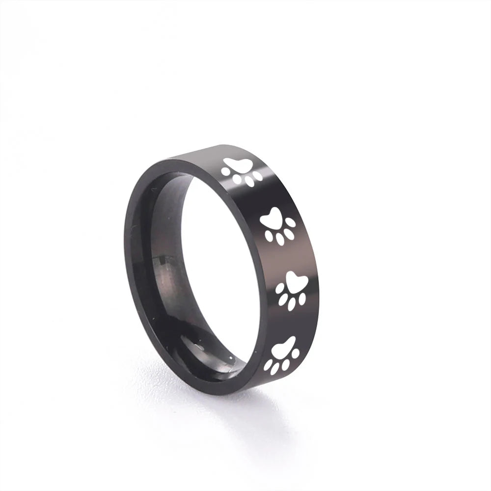 Pfotenring aus Edelstahl – Symbolischer Schmuck für Tierfreunde