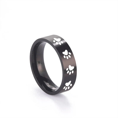 Pfotenring aus Edelstahl – Symbolischer Schmuck für Tierfreunde