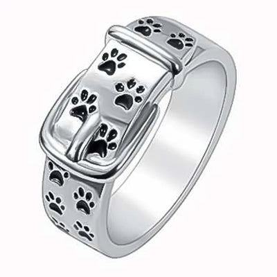 Verspielter und stilvoller Ring im Hunde-Halsband-Design