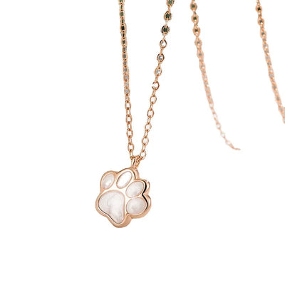 Halskette mit Pfotenanhänger – Symbolischer Tierschmuck für Damen