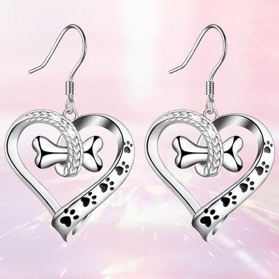 Schmuckset mit Hundepfote, Herz & Knochen – 2-teiliges Set
