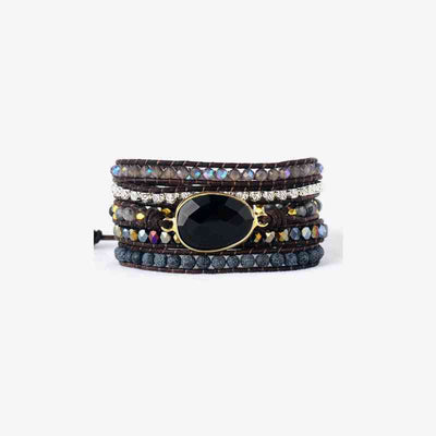 Armband mit Achatperlen und Natursteinen